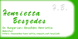 henrietta beszedes business card